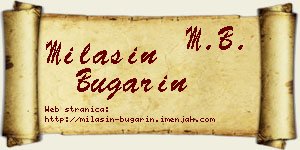 Milašin Bugarin vizit kartica